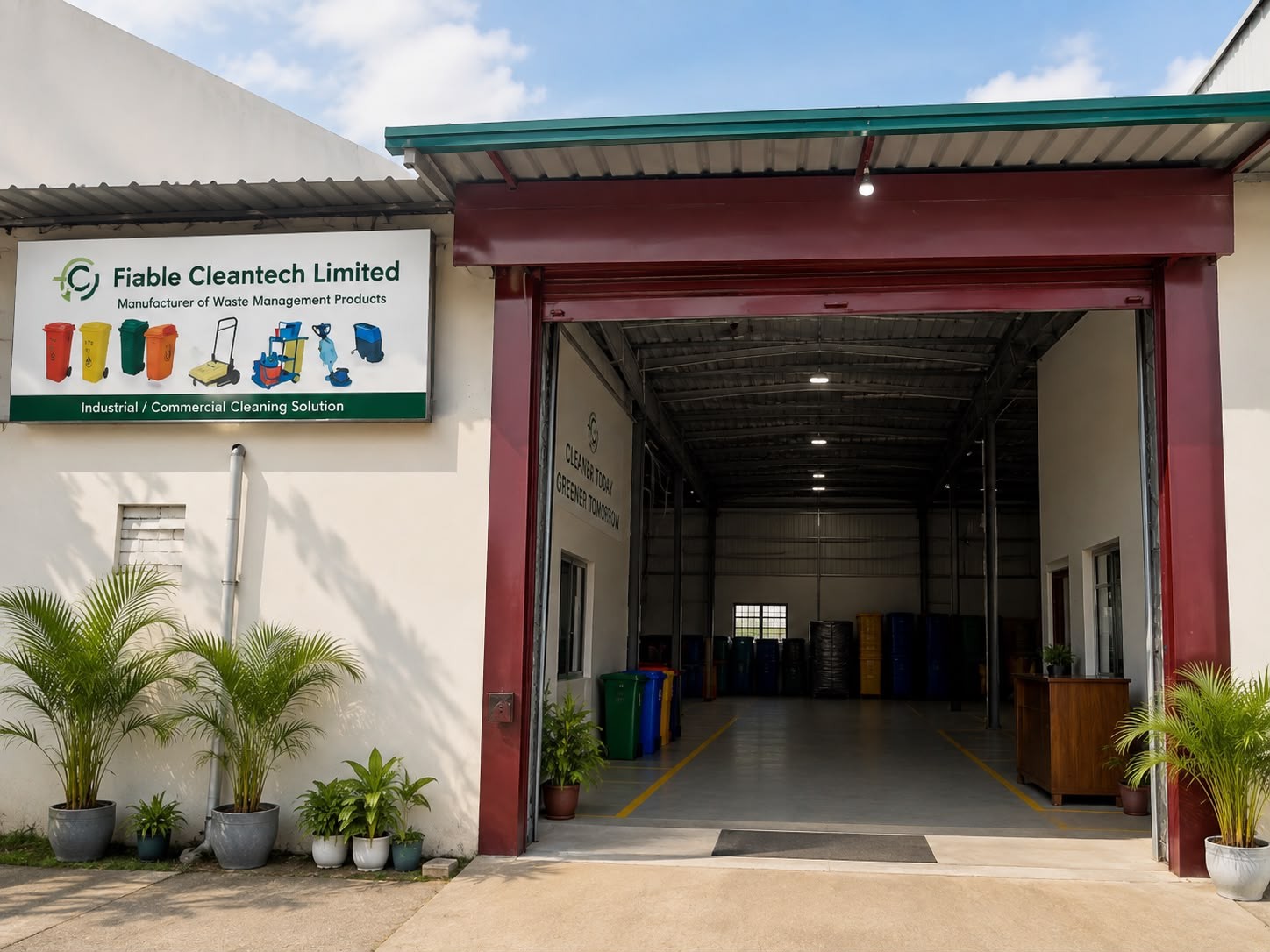 Fiable Cleantech manufacturing facility exterior in Dehradun