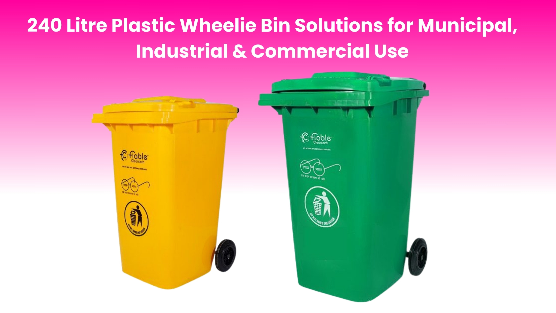 240 Litre Plastic Wheelie Bin